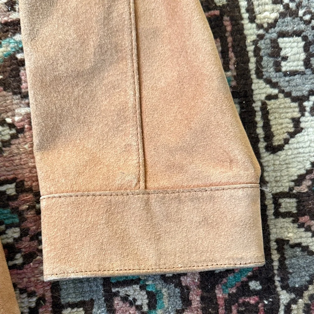 Vintage Bernardo by Nordstrom Suede Camel Tan Leather Jacket - Picture 3 of 10